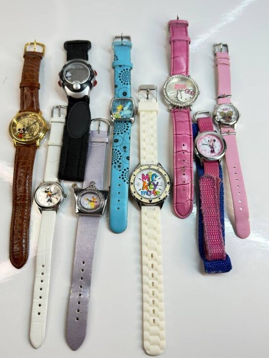 Disney Other - 9-Piece Disney, Hello Kitty & LOL Watch Bundle